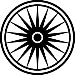 Fototapeta premium Car Wheel rims icon illustration