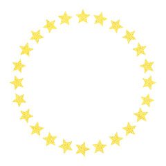 Obraz premium 星のフレーム（金色、キラキラ、ラメ、グリッター、スパンコール）