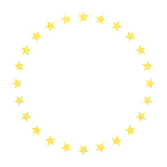 星のフレーム（金色、キラキラ、ラメ、グリッター、スパンコール）