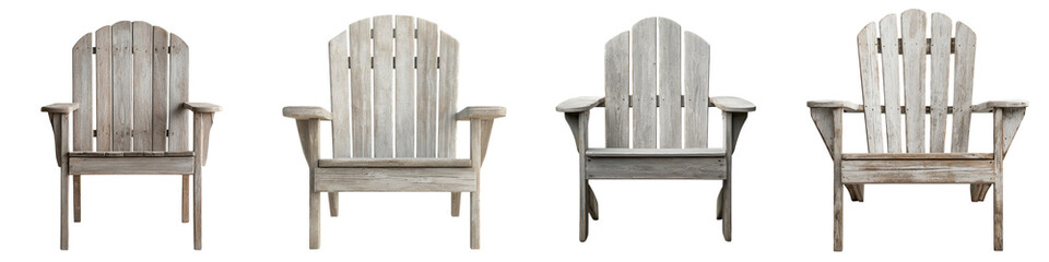 Cozy Adirondack Chairs in Rustic Wooden Garden Setting for Relaxation and Outdoor Living  Comfortable and simple design with natural wood texture perfect for patio backyard or cottage decor