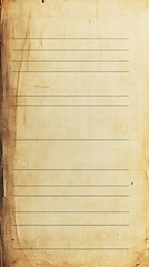 Vintage Lined Notebook Paper Background