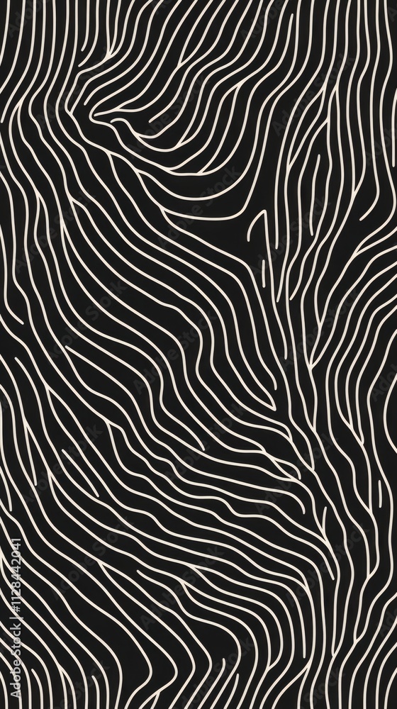 Poster abstract line pattern art print
