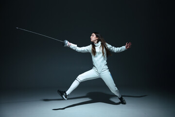 Fencing sport.