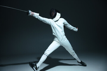 Fencing sport.