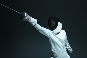 Fencing sport.