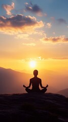 Sunset Meditation in the Mountains: Finding Inner Peace