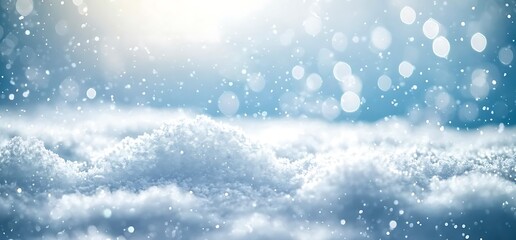 Fototapeta premium A beautiful winter background with snow