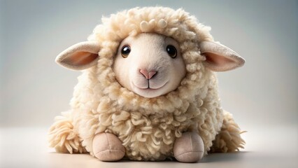 Adorable fluffy sheep plush toy, perfect for snuggles and photography.  Softest lamb ever!