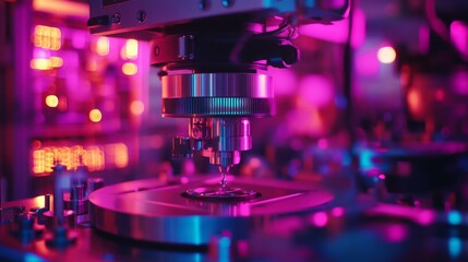 Precision Manufacturing Equipment Processes a Wafer