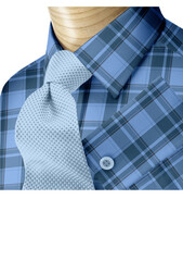 Plaid check shirt with smart tie.