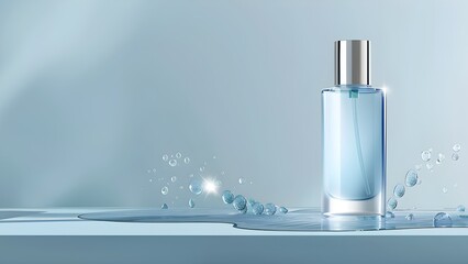 Blue cosmetic perfume for beauty brand	