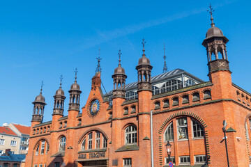 Obraz premium Market hall. Old town, Gdansk, Poland. Tourist attractions.