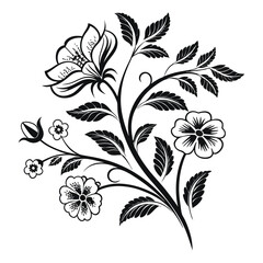 black and white floral background