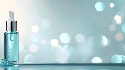 Blue cosmetic perfume for beauty brand	
