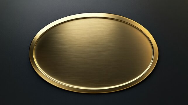 Brass-Inset Plaque with Oval Shape