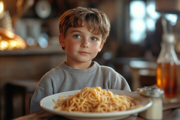 Child Eating Pasta
