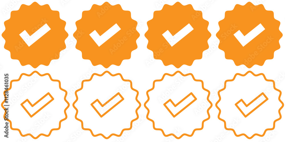 Aufkleber check mark icon. check mark vector icon. checkmark illustration. vector symbols set ,green checkmark
