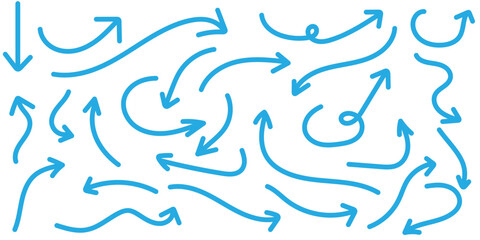 Hand drawn arrow mark icons vector