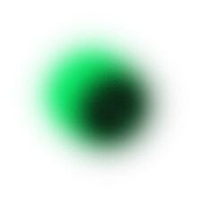 Blur gradient circle transparent background. Holographic isolated blurred circles green color dots. Abstract design elements