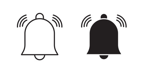 Notification bell Icon set. vector illustration set