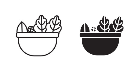 Salad Icon set. vector illustration set