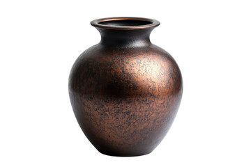 Stunning handcrafted ceramic vase showcasing a rich copper finish and elegant design