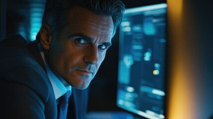 Intense Focus - High-Tech Thriller Actor