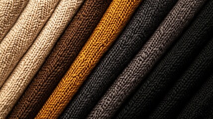 Collection of raw knitted materials showcasing texture, softness, and craftsmanship