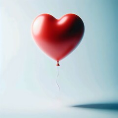 Red heart balloon. 