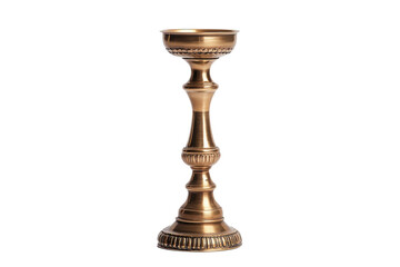 Elegant brass candlestick holder displayed on a white background for home decor and event styling