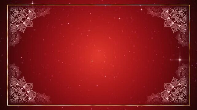 luxury wedding frame background animation border luxury wedding invitation Traditional frame islamic Arabic mandala. Floral vintage decorative element, Mandala invitation floral corner frame animation
