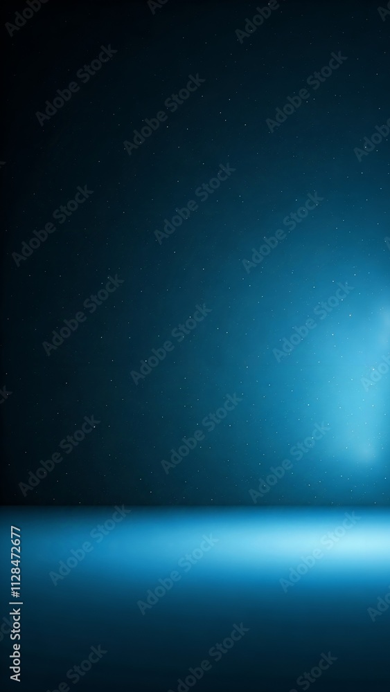 Poster abstract blue gradient background with a glowing horizontal line at the bottom.