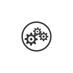 Fototapeta premium Gear circle icon isolated on transparent background