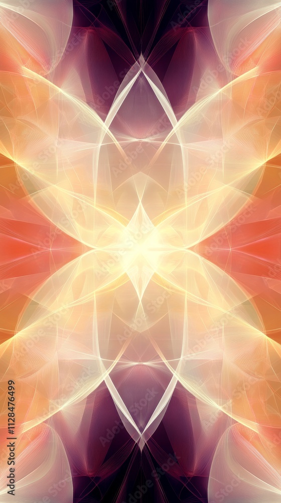 Poster abstract symmetrical design with elegant colors