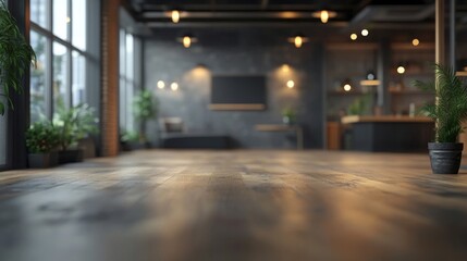 Fototapeta premium Wooden Floor In A Modern Industrial Style Loft Apartment
