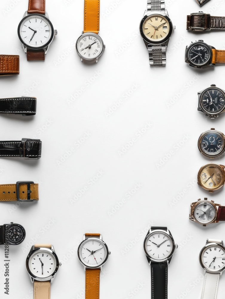 Aufkleber numerous wristwatches featuring different styles and colors are beautifully arranged, providing ampl