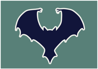 bat silhouette design as halloween illustration, creepy vector with transparent background, dark illustration for halloween