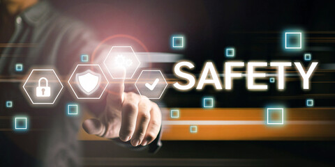 Leading Ideas with Online Business Data Security with Advanced Technology Systems. hand, futuristic, Secure Access, Digital Protection, cyber security