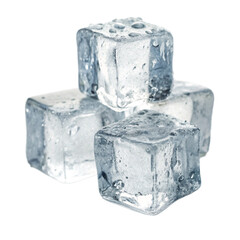 Obraz premium Ice cubes isolated in a transparent background