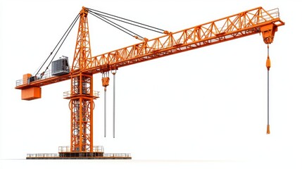 isolated building crane on a white background constructio