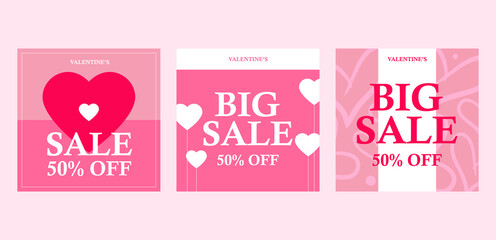 Valentine's day big sale instagram template collection