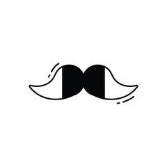 Moustache vector icon