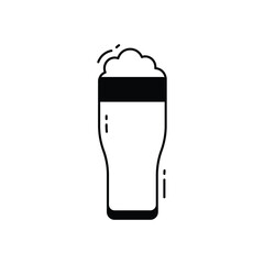 Beer glass vector icon