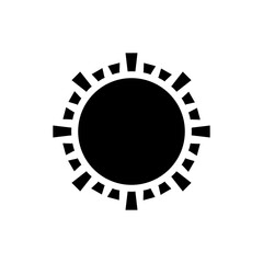 Sun vector icon. Summer illustration sign. hot symbol or logo.