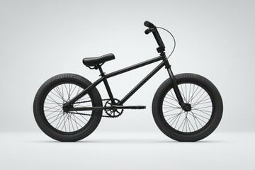 Fototapeta premium A black bike with a black seat and black handlebars