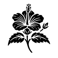 hibiscus icon silhouette vactor illustration artwork 