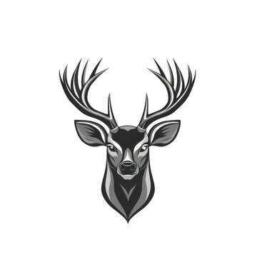 recommend clip art: Deer head mascot logo vector illustration on transparent background