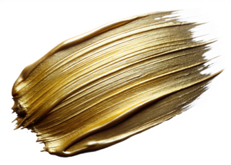 Gold paint isolated on white background as transparent. PNG. AI GENERATED