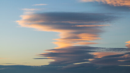 Colorful sky at sunset.
