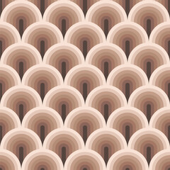 Retro waves wallpapers pattern, Seamless repeating vector pattern, brown mocha mousse colors